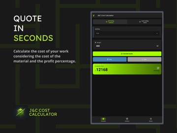 J&C Cost Calculator iPad screenshot