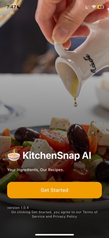 KitchenSnap AI Recipe Builder screenshot