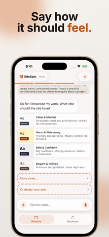 AI Website Builder: SiteSpin Screenshot 4 of 8