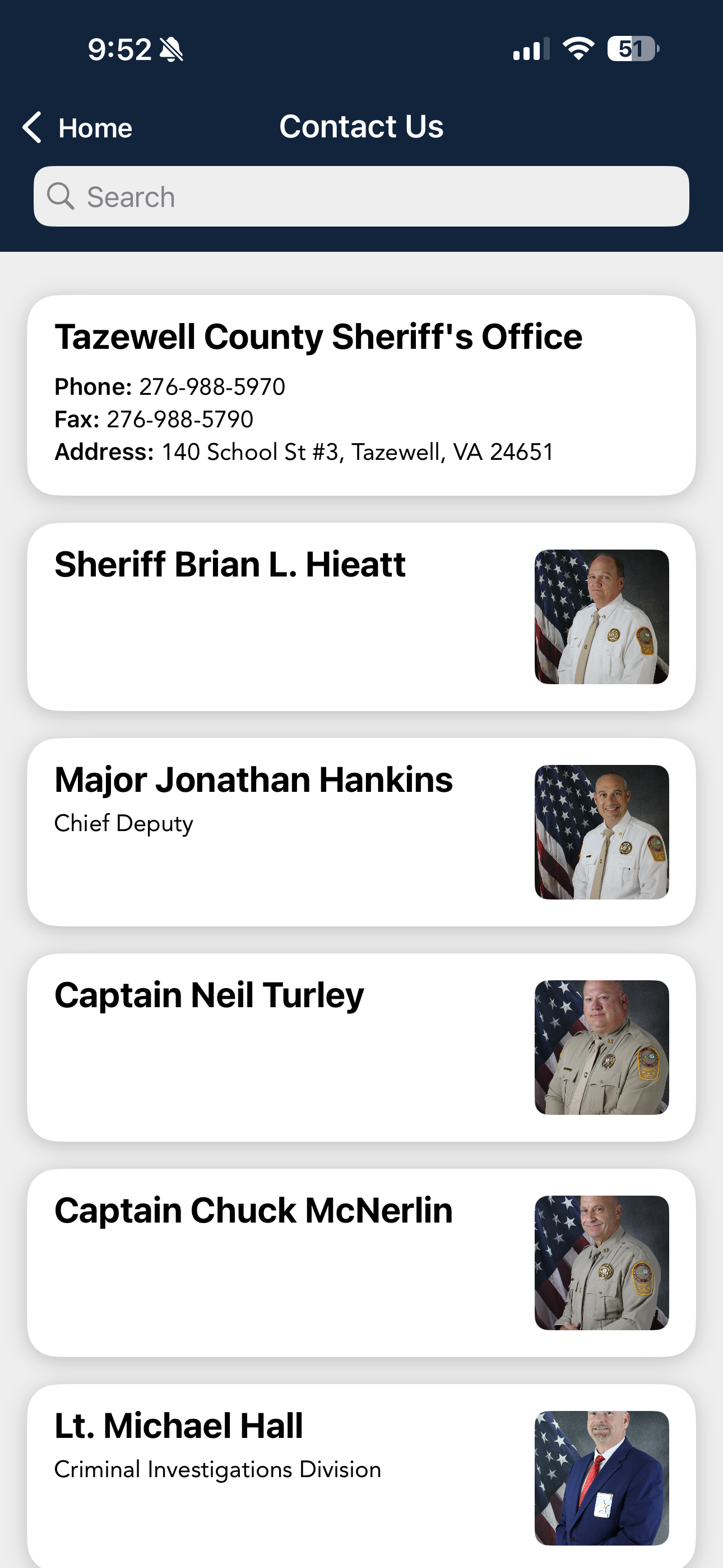 Tazewell Co Sheriff VA screenshot 2
