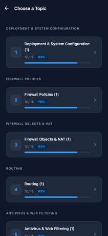 FCP FortiGate Admin Prep iPhone screenshot