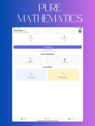 Mathematics Practice App iPad screenshot
