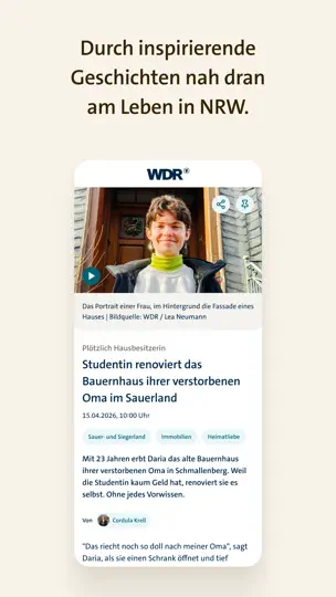 Screenshot von WDR auf dem iPhone 4