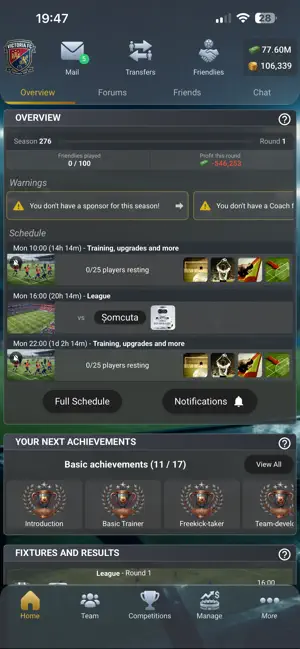Manager League Football screenshot 1