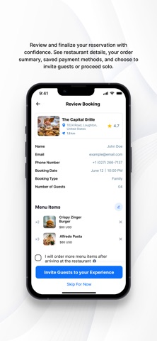 Ready to Dine iPhone screenshot