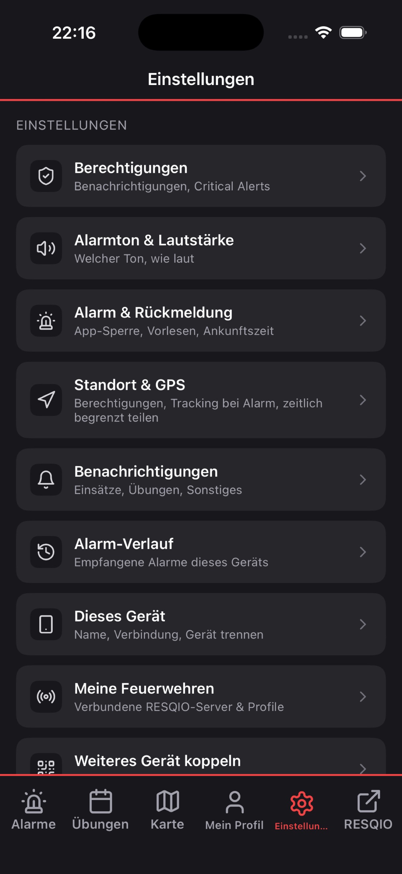 Screenshot 9 of RESQIO Alarm