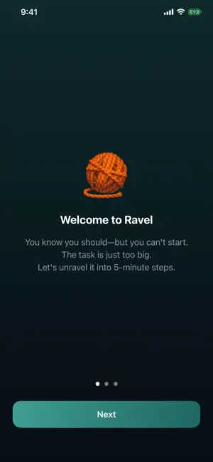 Ravel: ADHD Task Breakdown screenshot 1
