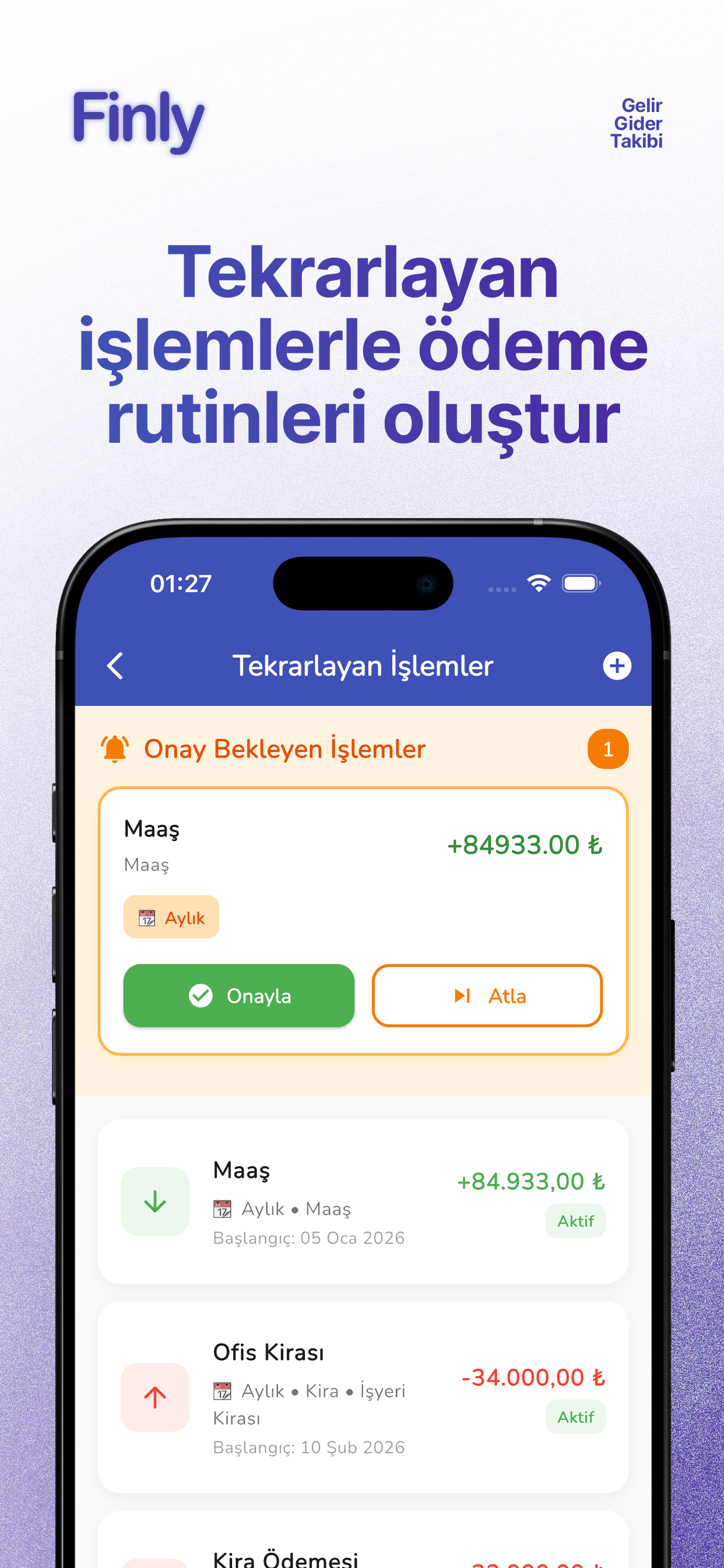 Finly | Gelir-Gider Takibi screenshot 5