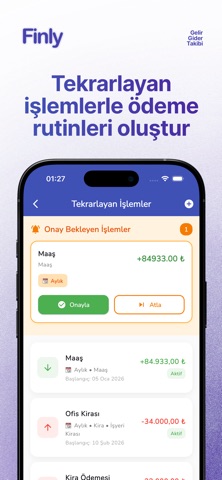 Finly | Gelir-Gider Takibi screenshot
