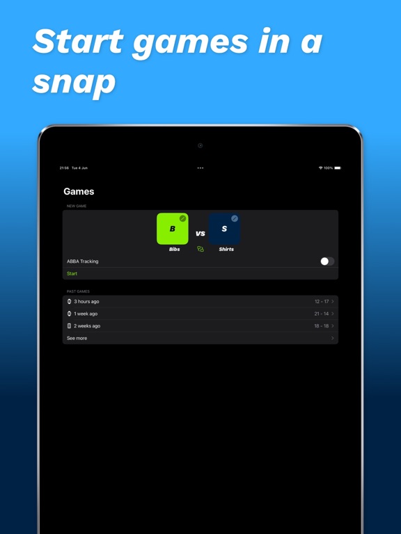 Huck - Ultimate Scoreboard iPad screenshot 3 - Sports app