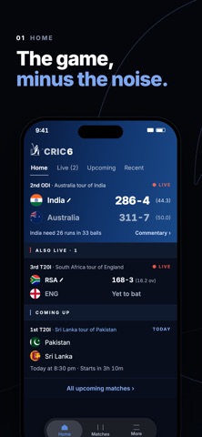 Cric6 - Live Cricket Score Screenshot 5 of 5
