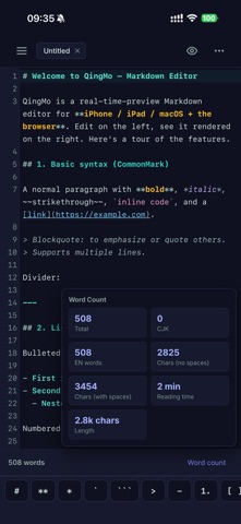QingMo - Markdown Editor Screenshot 1 of 10