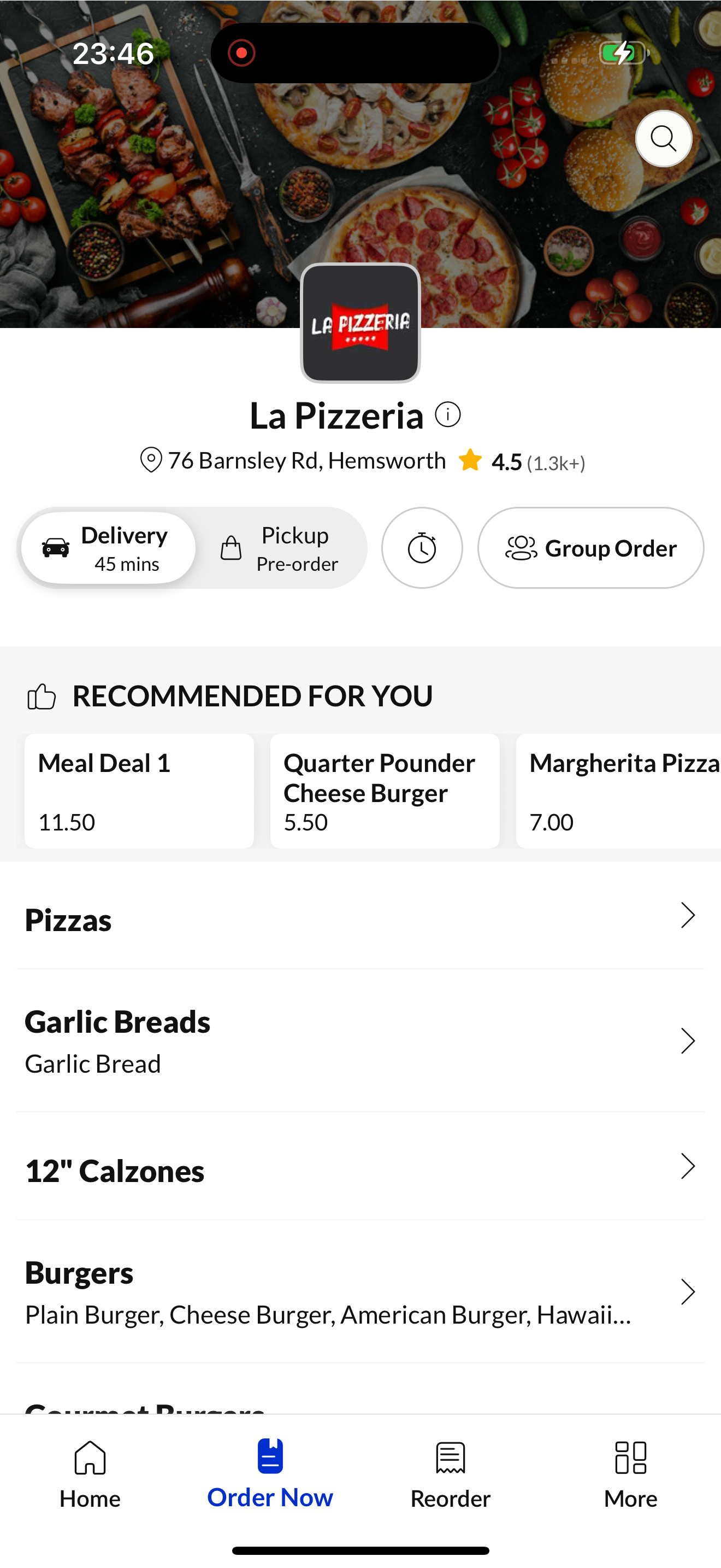 La Pizzeria Hemsworth