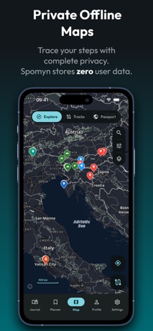 Spomyn: Offline Maps & Journal Screenshot 1 of 6