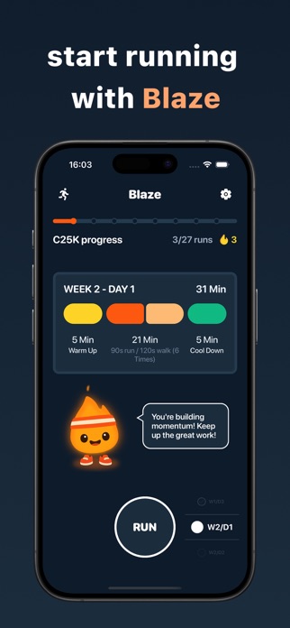 Blaze - Couch to 5k Screenshot 1 of 4