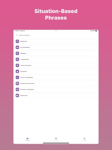 Japanese Phrasebook Travel ipad screenshot 2