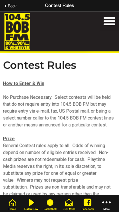 104.5 Bob FM iPhone screenshot 5 - Music app