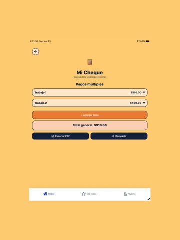 Elite 1099 iPad screenshot