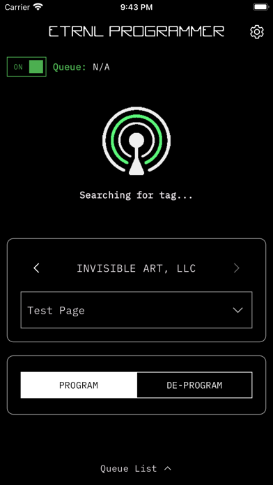 ETRNL Programmer Screenshot
