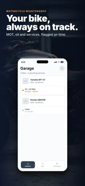 Revvo: Motorcycle Maintenance screenshot 1
