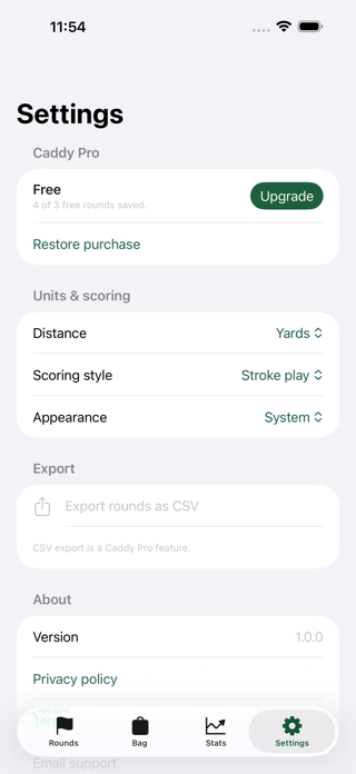 Caddy - Golf Log Screenshot 4 of 4
