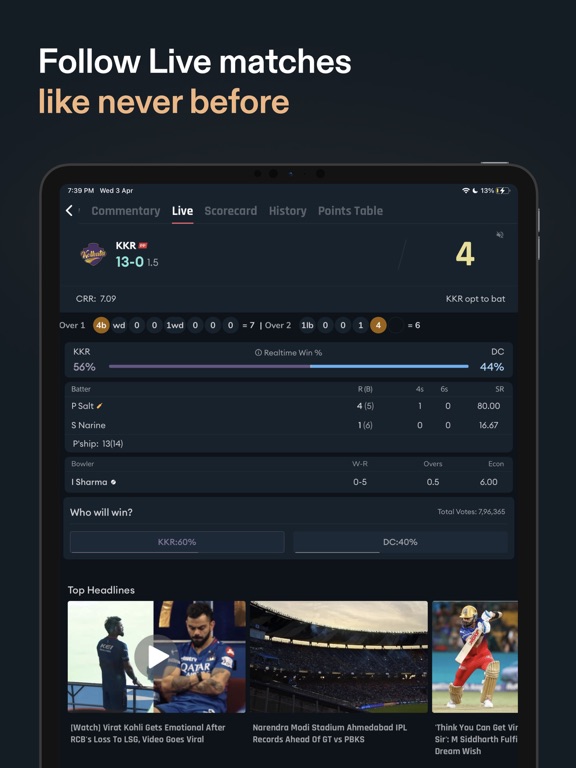 Screenshot #6 pour CREX - Cricket Exchange