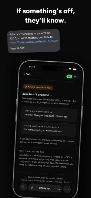 U OK? - Safety Check-in screenshot 3
