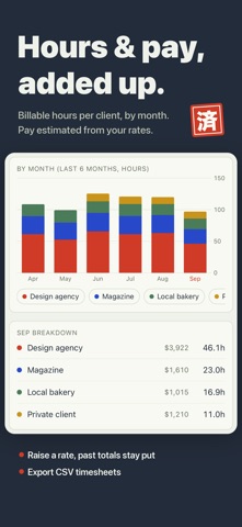 Work Log: Billable Hours & Pay Screenshot 3 of 8
