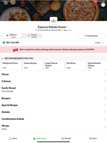 Express Kebab House iPad screenshot
