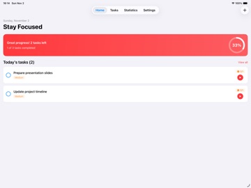 PomoTracker ipad screenshot 2