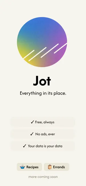 Jot - Recipes and more screenshot 1