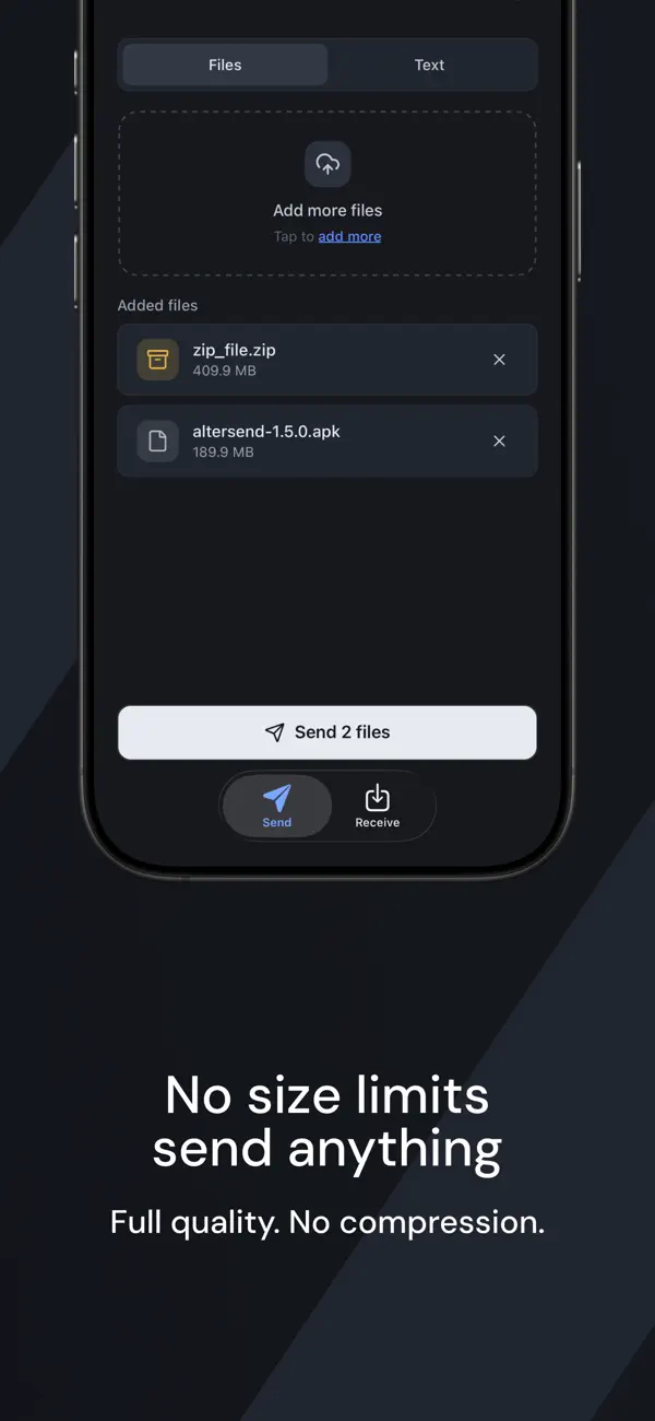Screenshot #2 pour AlterSend: File Transfer