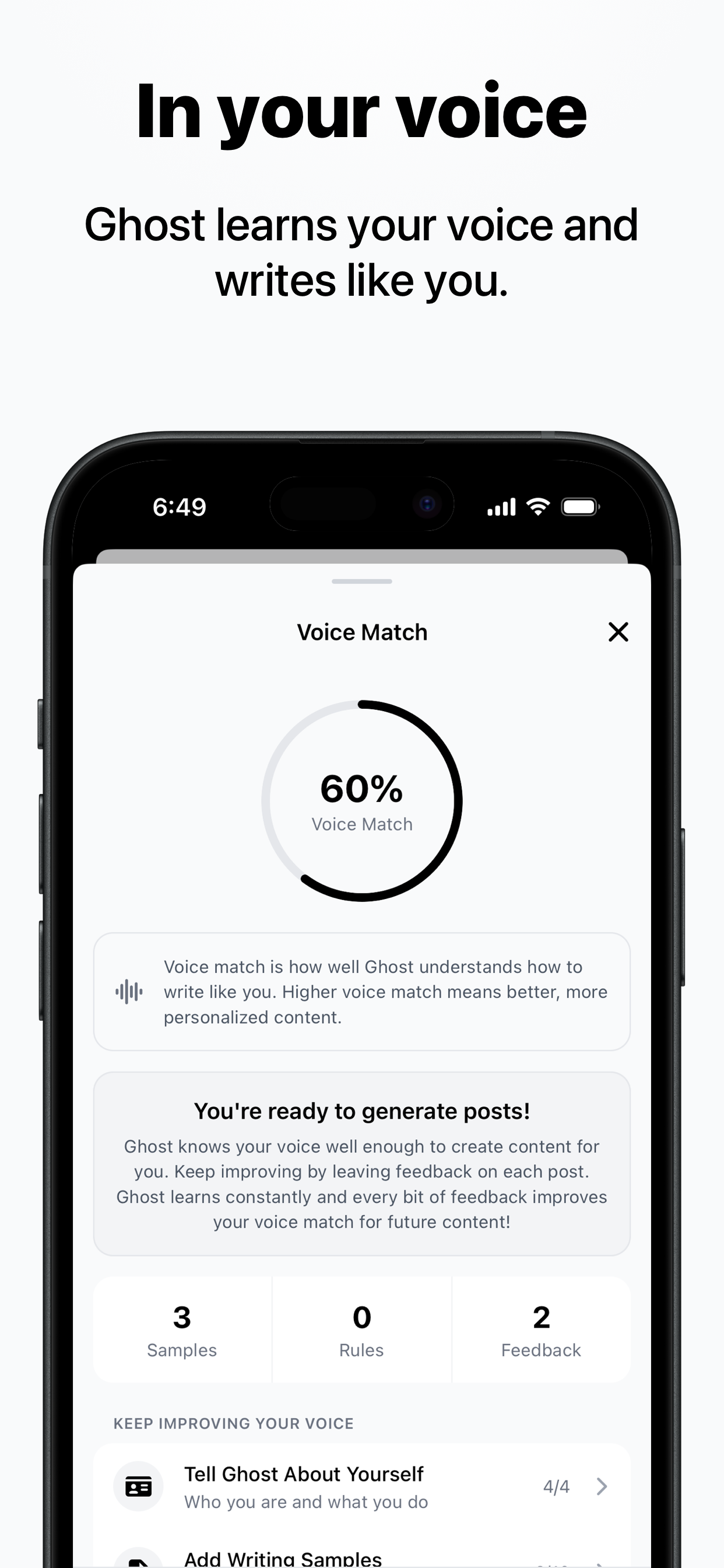 Ghost: Social Post Writer screenshot 3
