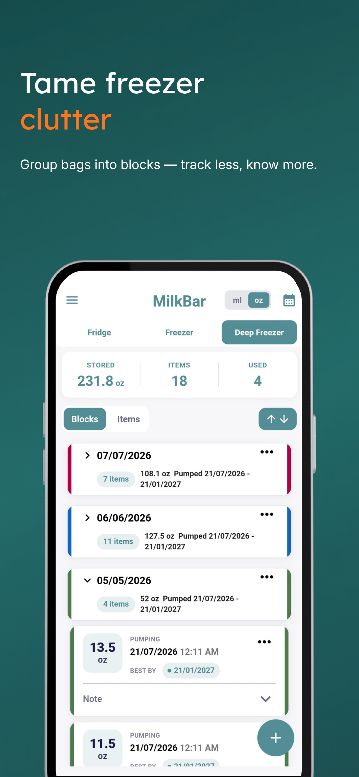 MilkBar: Breast Milk Tracker screenshot 3