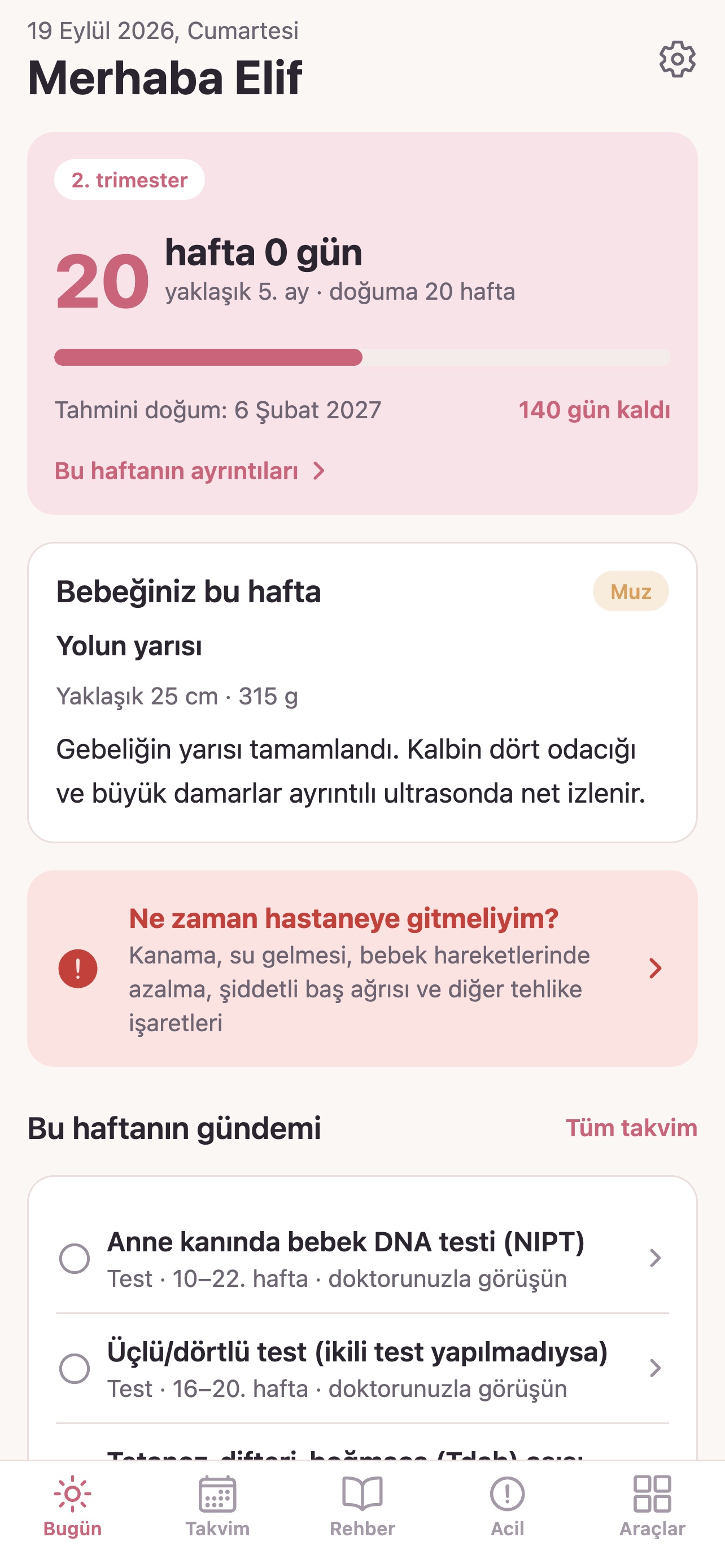 Screenshot 1 of Gebelik Rehberi: Hafta Hafta