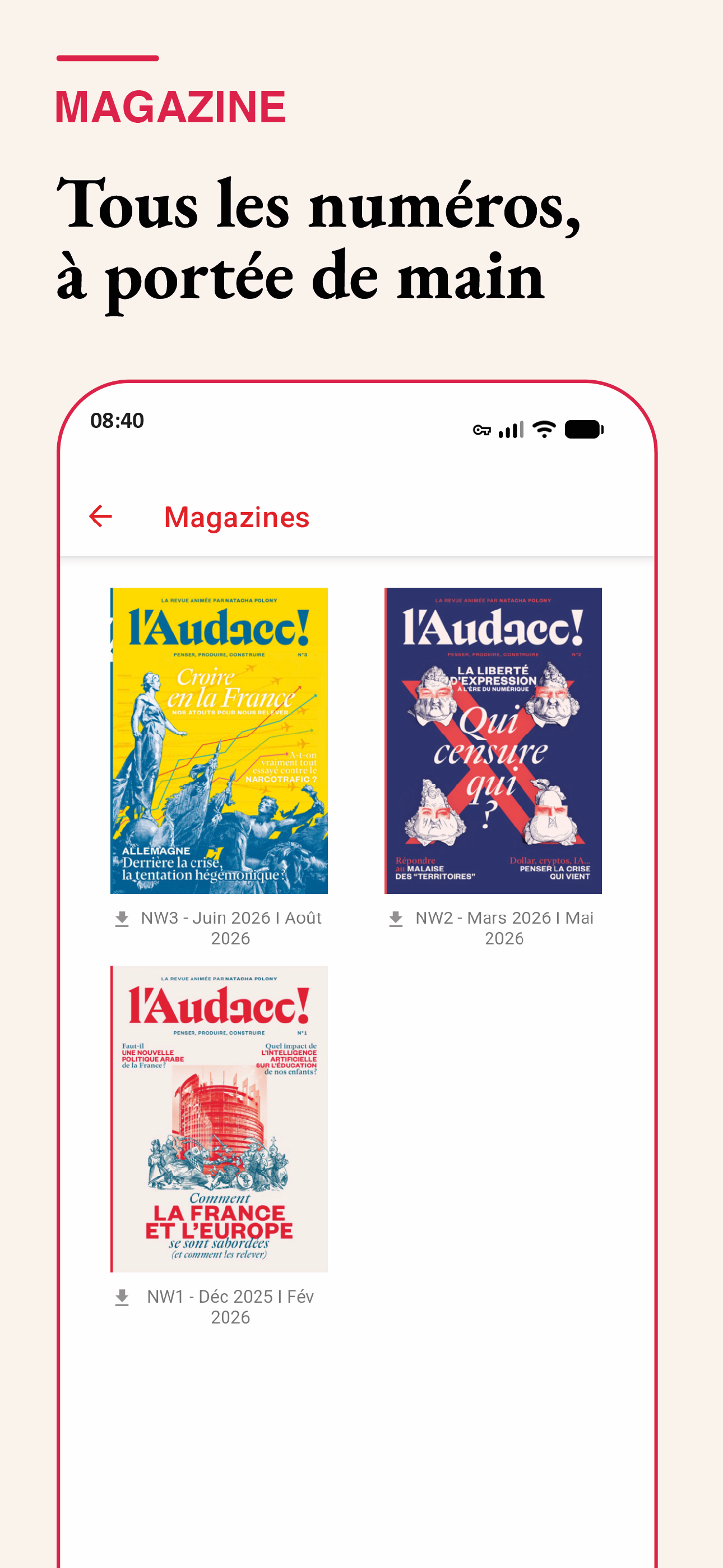 Revue L'AUDACE screenshot 2