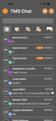 iPIMM TMS Chat screenshot