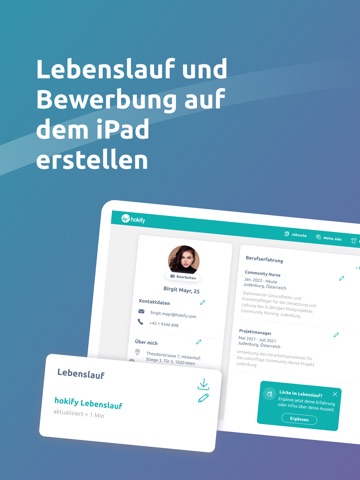 hokify - Jobsuche & Bewerbung iPad screenshot