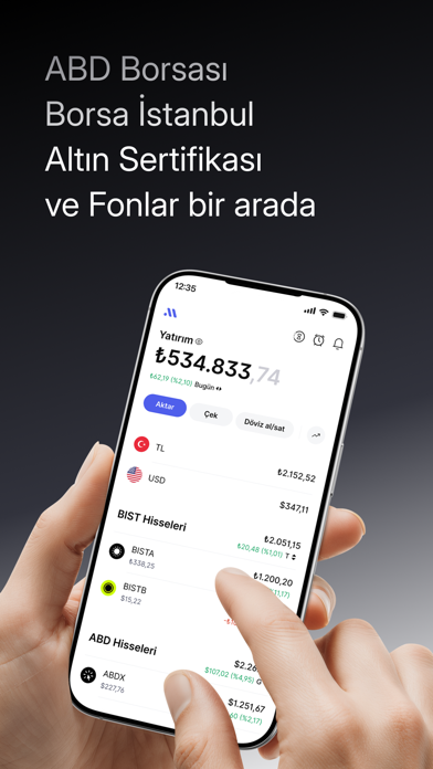 Midas: Borsa Hisse Alım Satım iPhone screenshot 1 - Finance app
