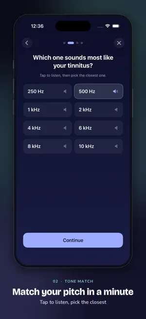 Sesora: Tinnitus Relief Sounds screenshot 1