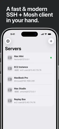 Capture d'écran de Echo - SSH + Mosh Client sur iPhone 1