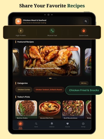 Chicken Meat & Seafood Recipes iPad screenshot