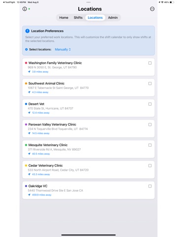 QwikShift iPad screenshot
