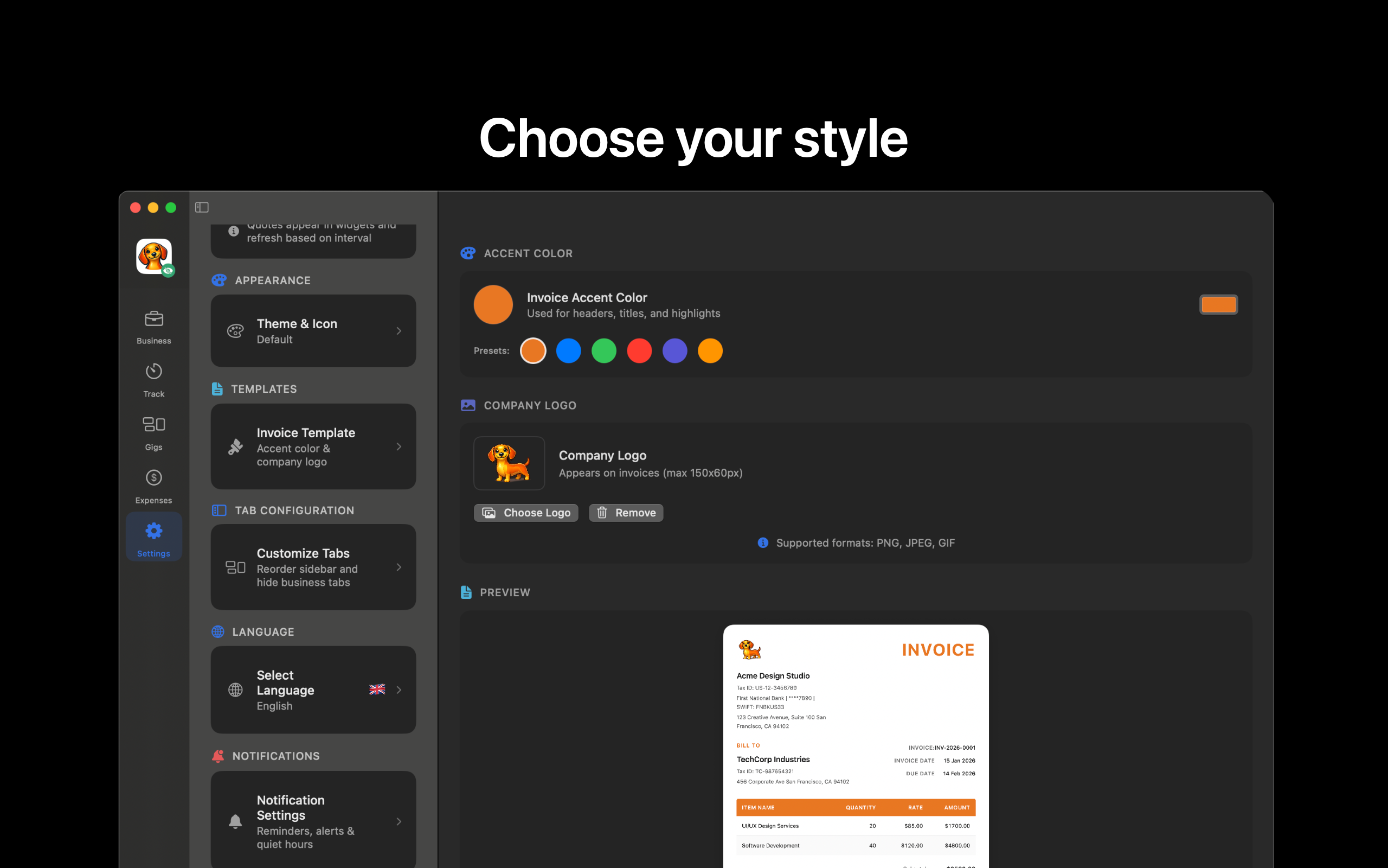 UNG - Freelance Invoicing screenshot 16
