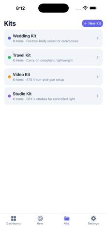 LensLog: Gear Tracker screenshot