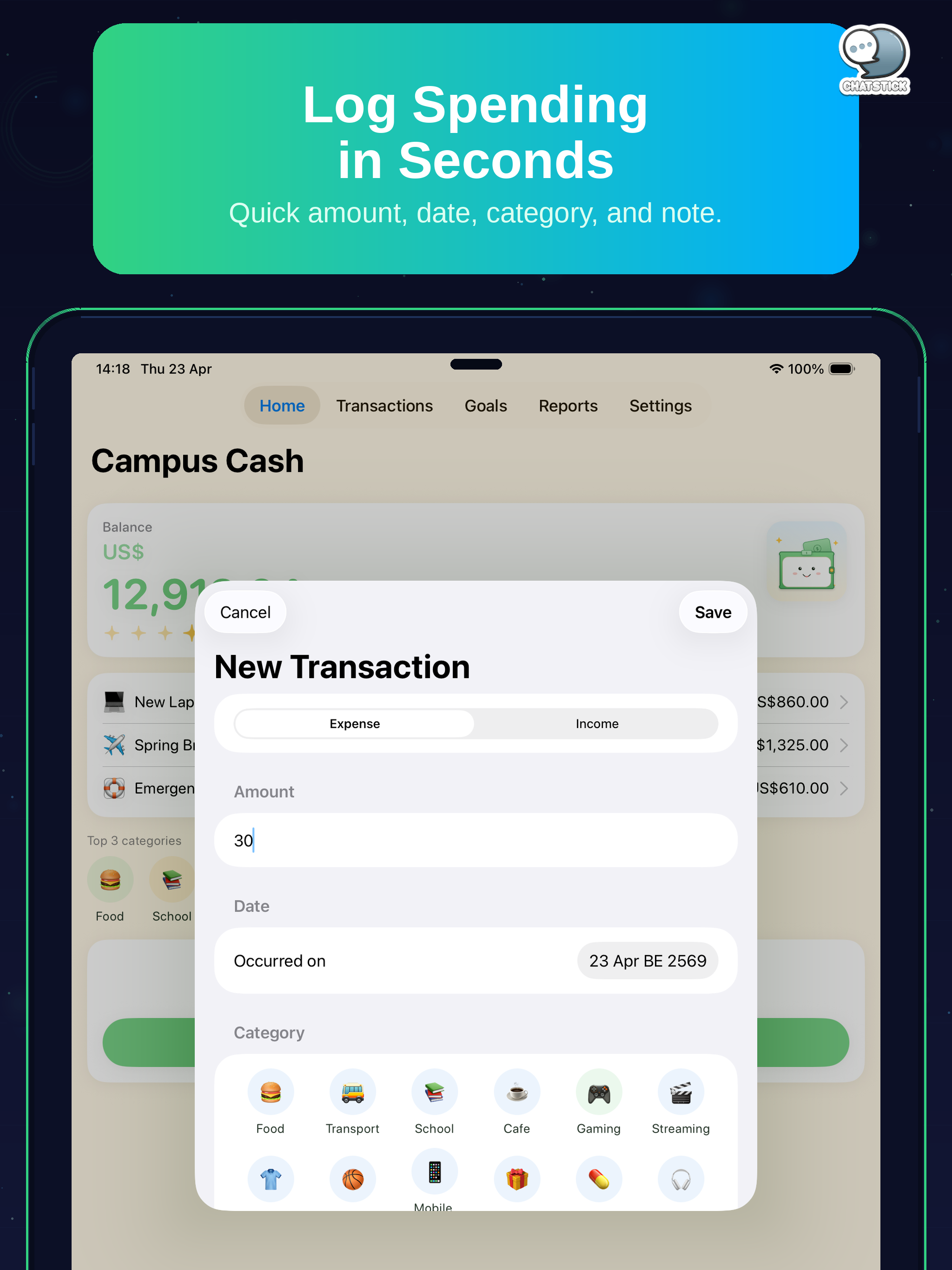Campus Cash: Student Budget screenshot 12