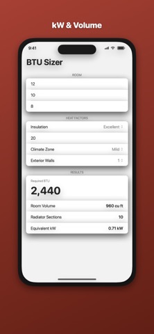 BTU Calculator: Room Heater のスクリーンショット