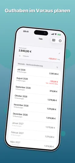 Screenshot von Tide - Budgets App auf dem iPhone 1
