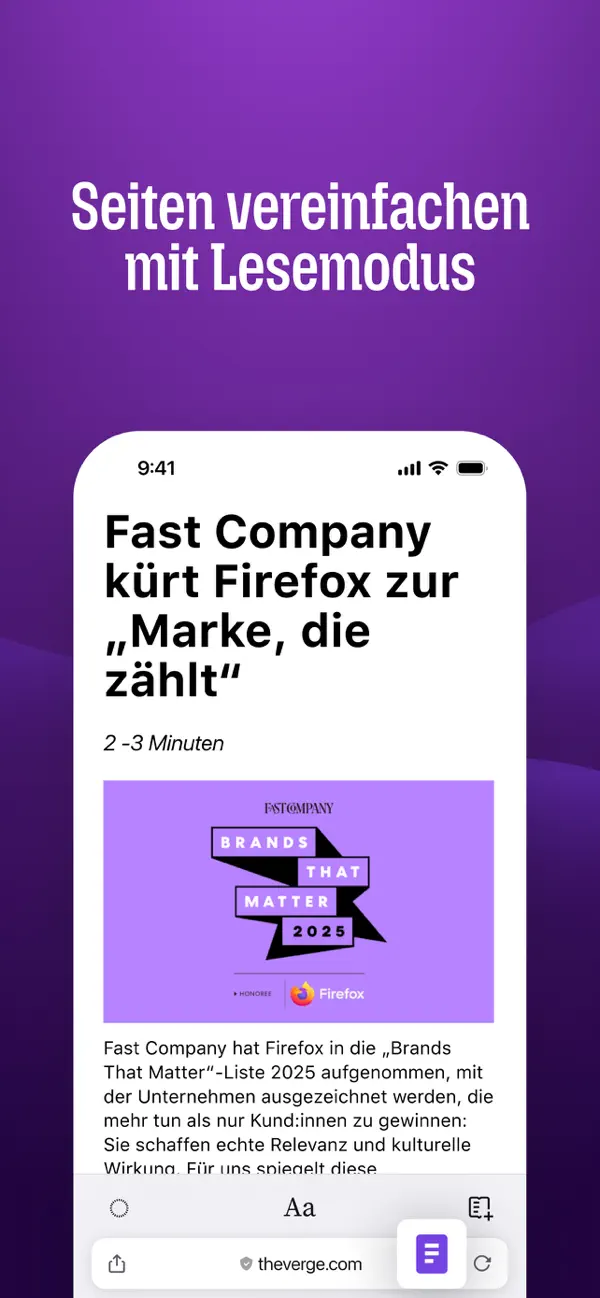 Firefox iPhone App Screenshot 4 – Dienstprogramme