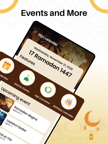 Islamic Hijri Calendar 2026 iPad screenshot 3